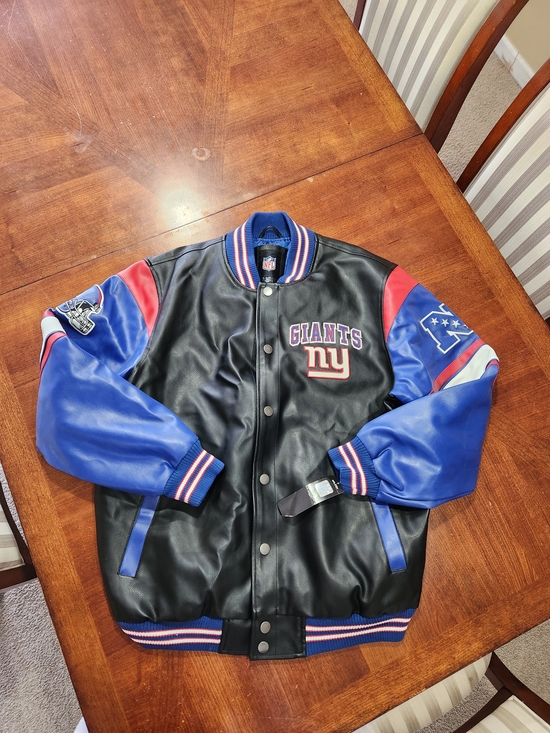 NFL Other - New NFL New York Giants Black, Blue & Red Varsity Jacket Men XL